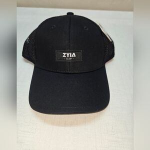ZYIA Black Mesh Back Trucker Hat